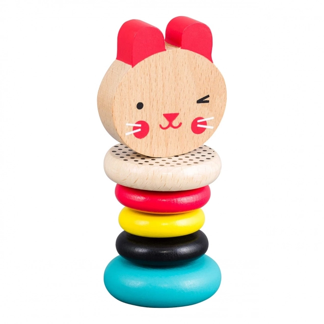 Wooden Bunny Rattle