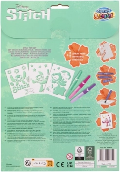 Festőkészlet fújó filctollakkal Stitch A4