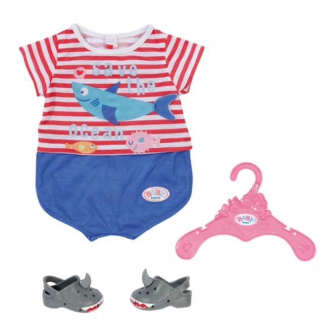 Baby Born Bath Pajamas with Shoes in Blue for 43cm Dolls