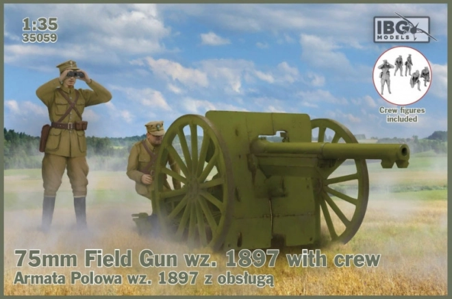 75mm Field Gun Model with Figures