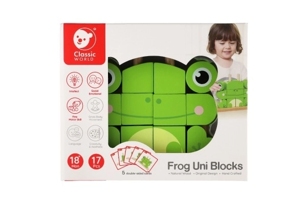 Wooden Frog Puzzle Playset