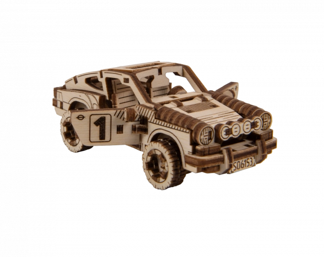 Wooden 3D Puzzle Rally Car Model