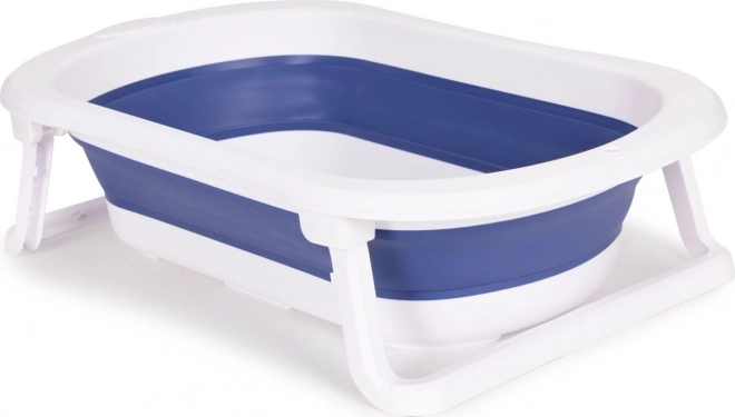 EcoToys Foldable Baby Bathtub with Drain - Blue