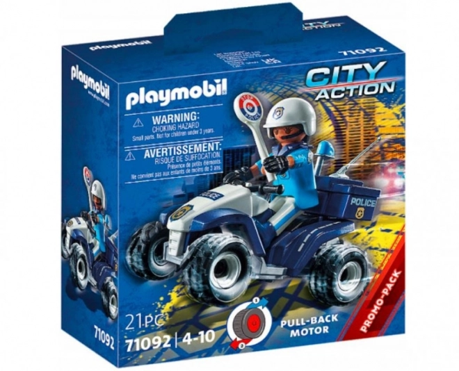Rendőrségi sebesség Quad PLAYMOBIL City Action figurával