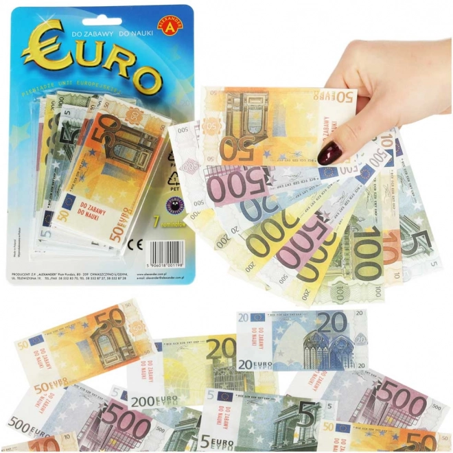 Colorful Euro Play Money Set