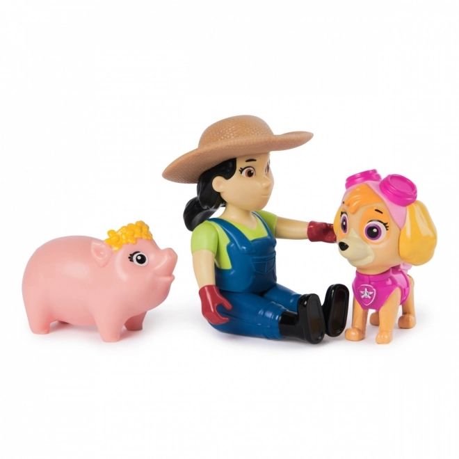 Paw Patrol Skye and Farmer Yumi Figure Set