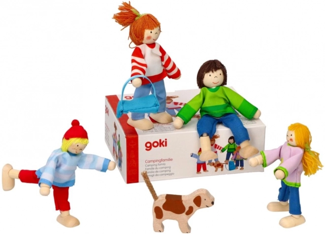 Goki Family On Vacation - Wooden Dolls For Dollhouse