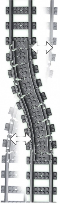 Flexible Train Tracks Set for LEGO City