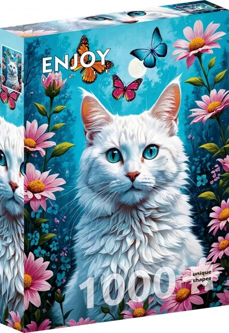 Enjoy White Cat Puzzle 1000 Pieces