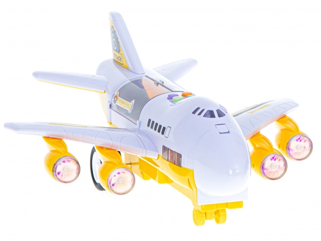 Airplane Transporter with Construction Vehicles Set