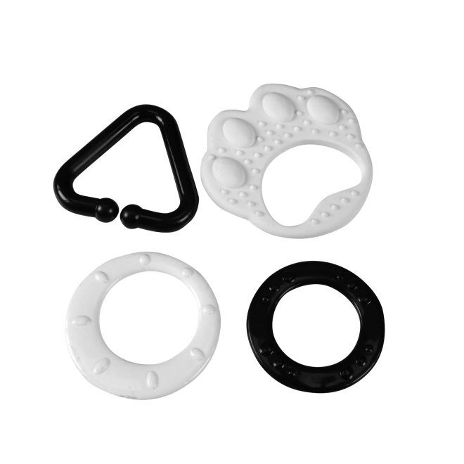 Bear Paw Baby Teether Black and White