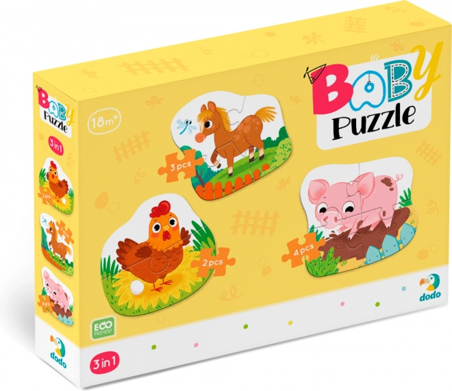 Dodo baby animal farm puzzle set