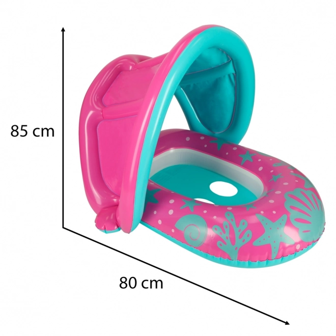 BESTWAY 34091 Barchetta gonfiabile per bambini con sedile e tettuccio rosa 1-2 anni 18 kg