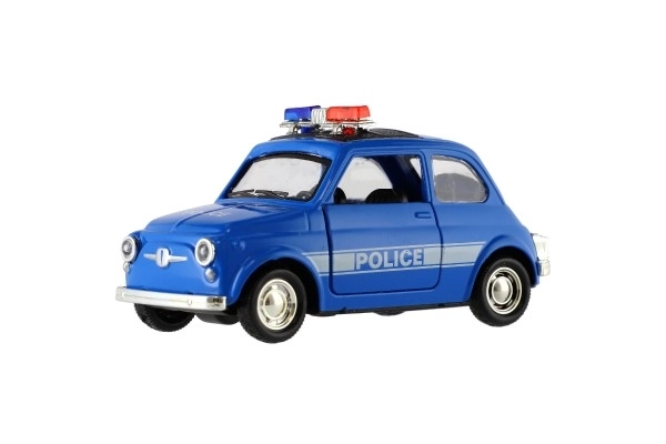 Retro Police Car Toy with Light 11cm