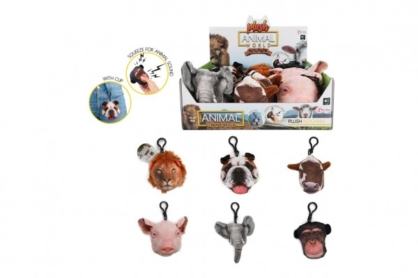 Plush Animal Keychain with Sound