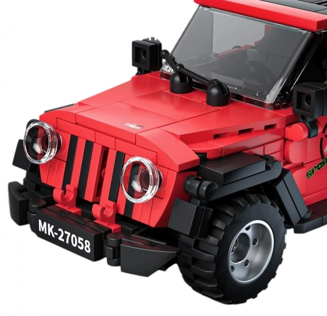 Red Off-Road Vehicle Building Block Set