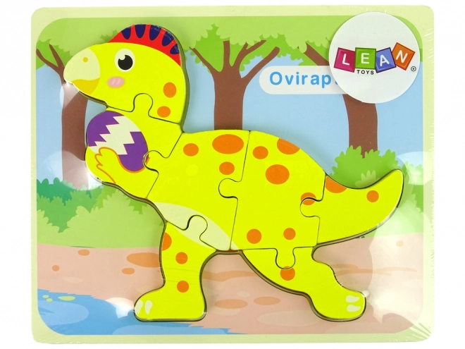 Wooden Dinosaur Puzzle Set - Stegosaurus & Oviraptor