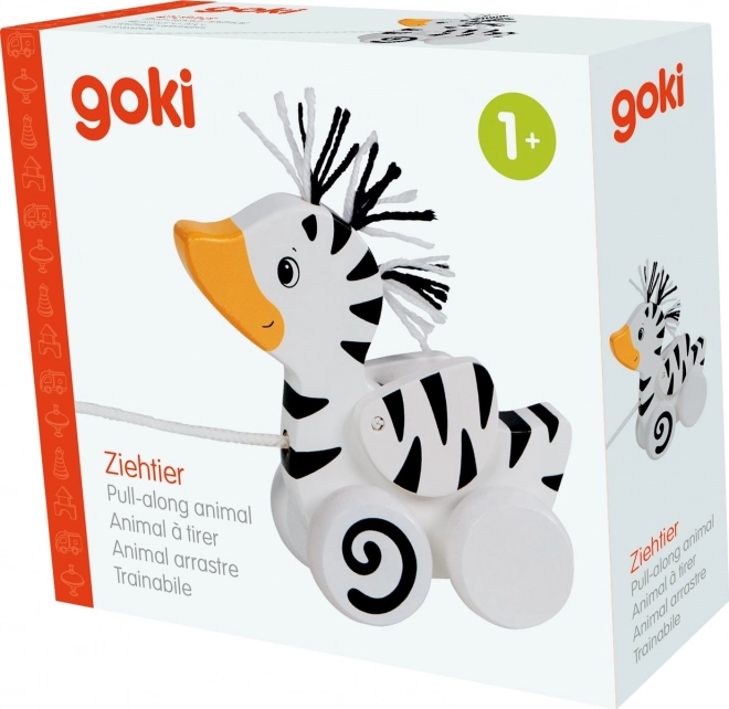 Goki Pull Along Wooden Duck