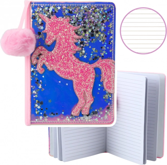 Blocco Note Unicorno Confetti Olografico A5, 80 fogli