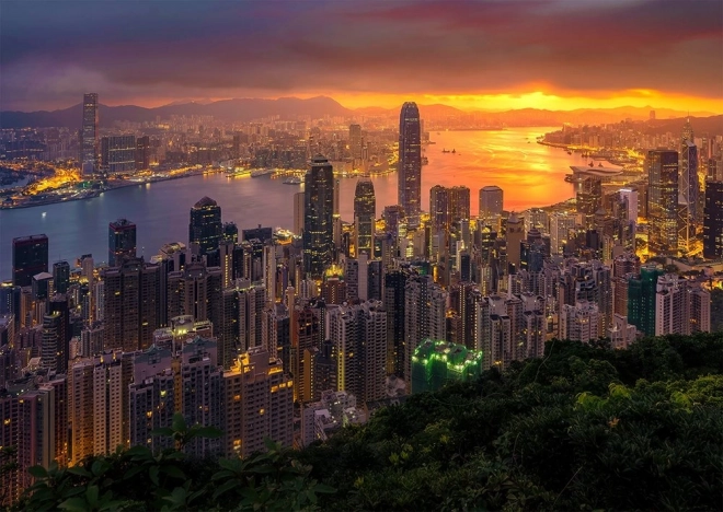 Enjoy jigsaw puzzle Hong Kong at dawn 1000 pieces