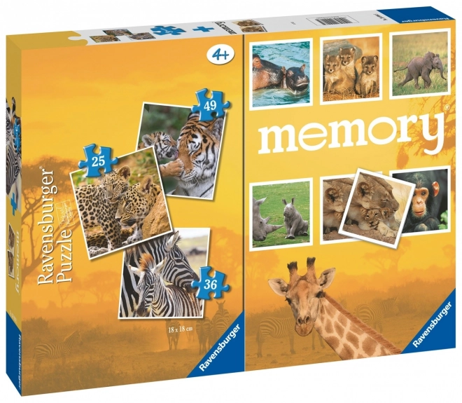 Ravensburger Wild Animals Puzzle and Memory Game