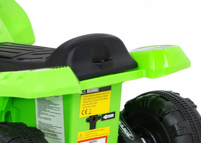 Green Children's Ride-On Quad with LED & MP3