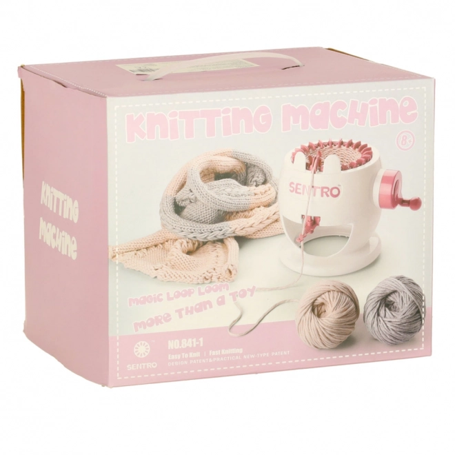 Knitting Loom Machine with Yarn Balls