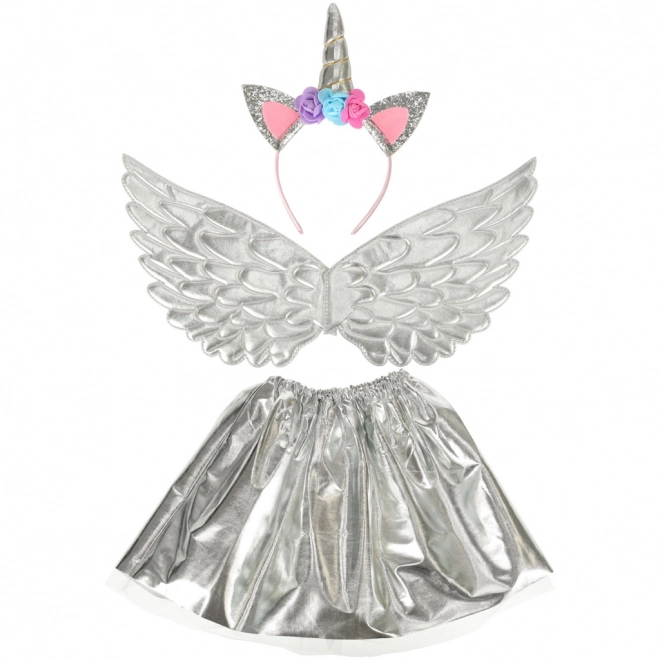 Silver Unicorn Costume with Skirt and Headband