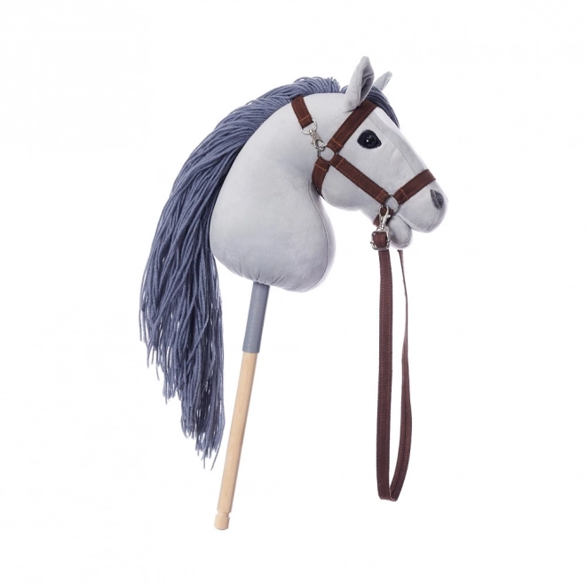 Hobby Horse Stick Toy Grey