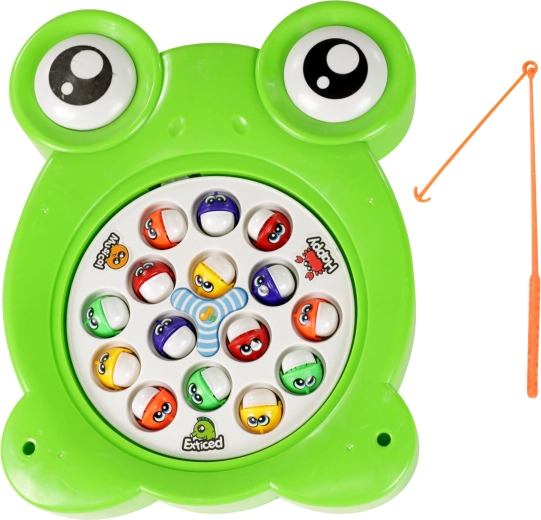 Vesela žaba, polna barvitih ribic