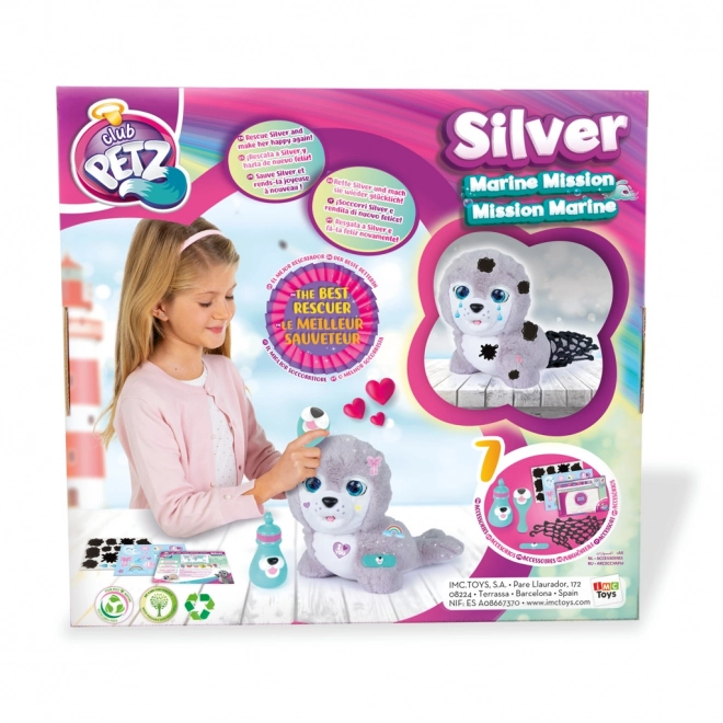 Interactive Plush Seal Silver