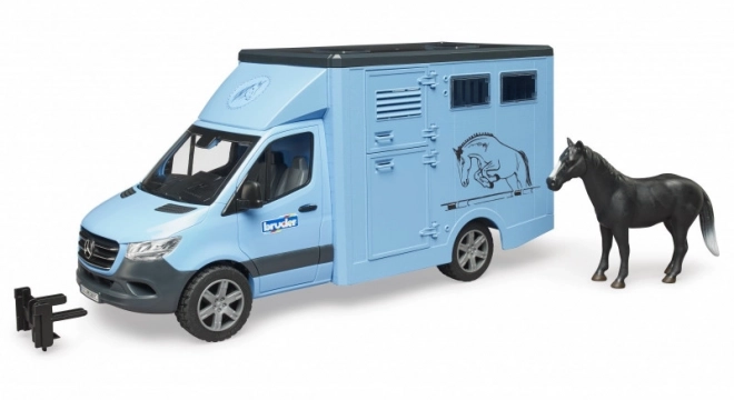 Animal Transport Truck MB Sprinter with Horse Figurine