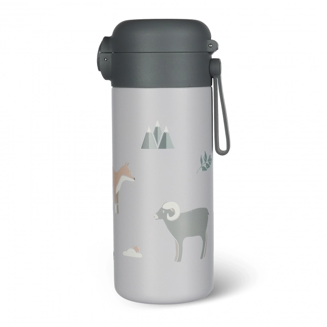 Thermos with Straw and Silicone Handle 350 ml Mountains