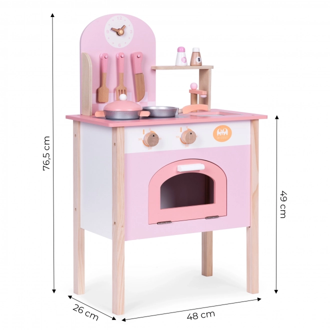 Children's Pink Play Kitchen with Accessories