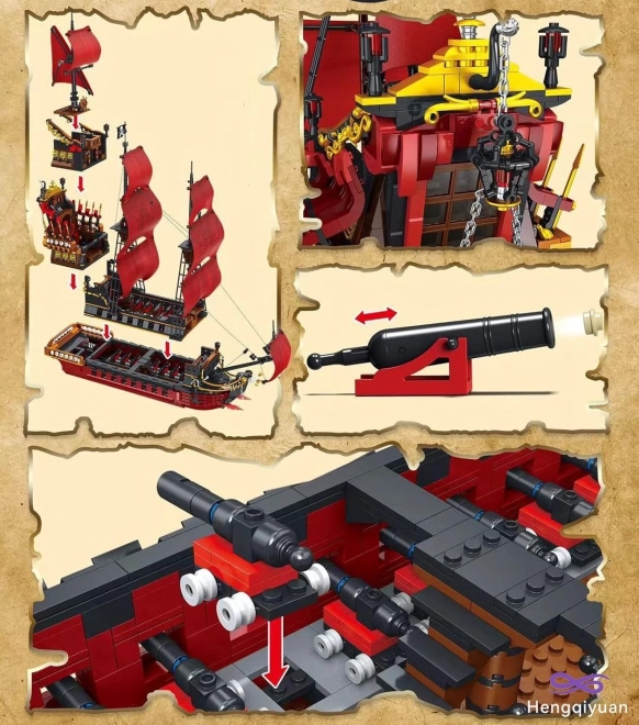 Pirate Ship Building Blocks Set