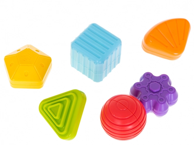 Elastic shape sorting cube toy