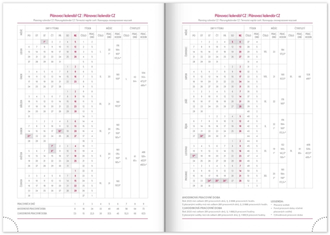 Weekly Planner Balacron 2025 Dark Blue