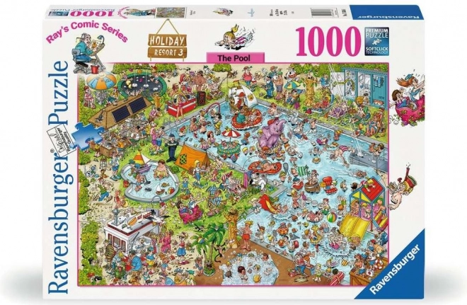 Ravensburger Puzzle Ray's Comic Holiday Resort 3: Pool 1000 Pieces