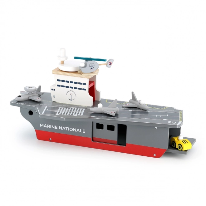 Wooden Aircraft Carrier with Accessories