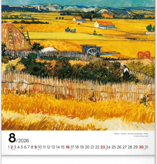 Calendario da parete Vincent van Gogh 2026