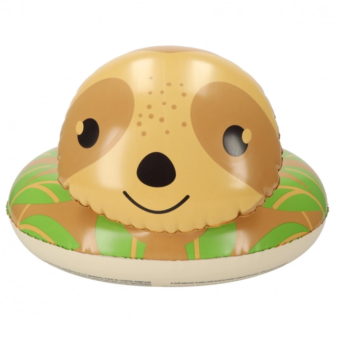 Inflatable Swim Ring with Sloth Design for Kids