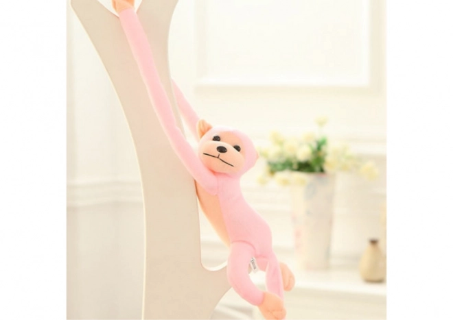 Plush Monkey Toy with Sound Pink 80 cm