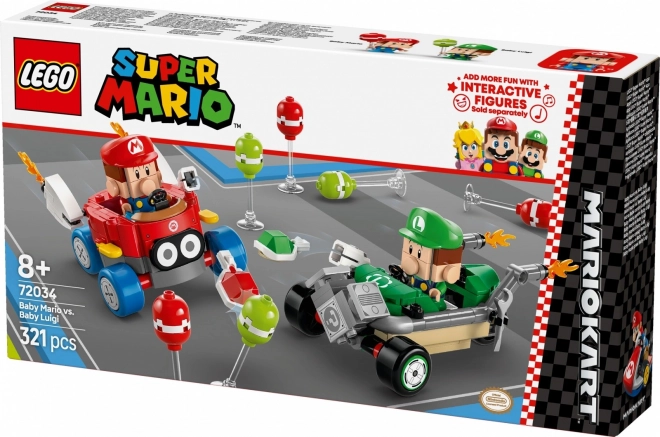 Mario Kart Baby Mario vs Baby Luigi Construction Set