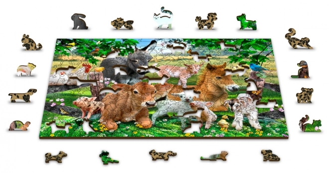 Wooden Puzzle Farm Preschool 2 in 1, 300 Pieces