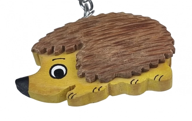 Wooden Hedgehog Keychain