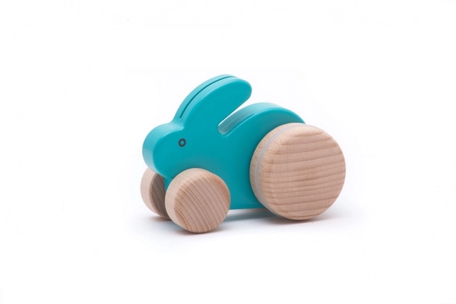 Small Blue Wooden Bunny Toy - Bajo