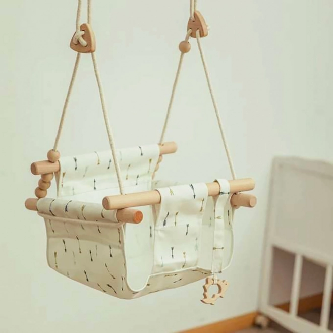 Wooden Baby Swing with Arrows