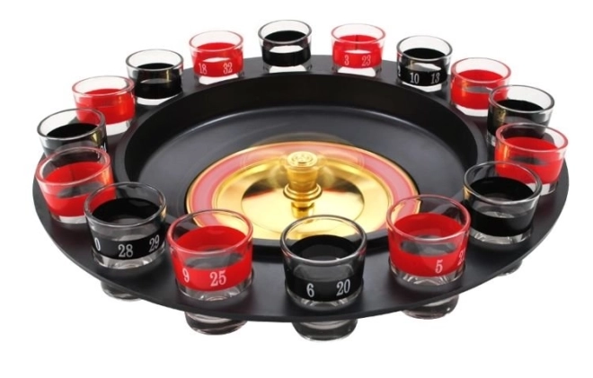 Party Roulette Game Set with Shot Glasses