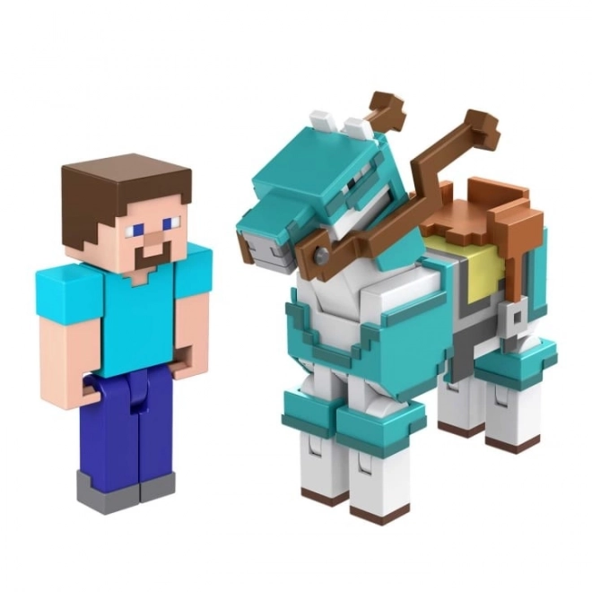 Minecraft Steve and Horse Figures Set