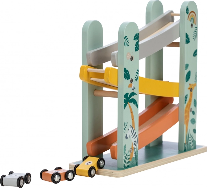 Free2play Wooden Racing Track with 3 Cars